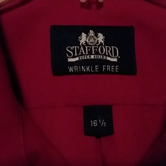Stafford mens wrinkle free short sleeve shirt nwot - Picture 2 of 3